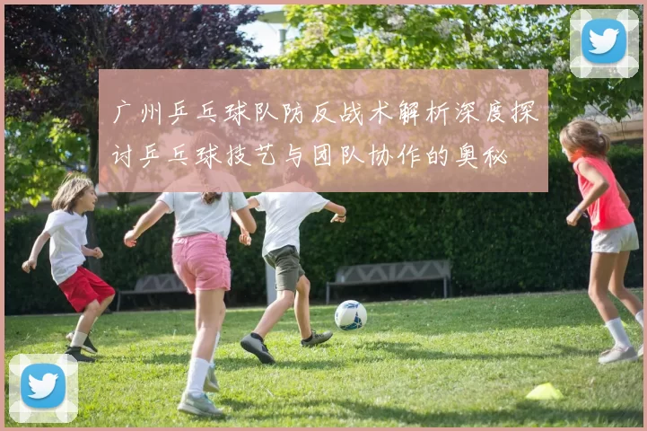 广州乒乓球队防反战术解析深度探讨乒乓球技艺与团队协作的奥秘